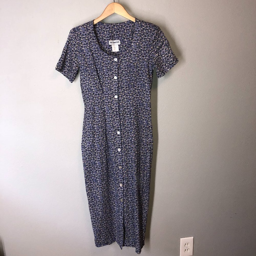Ultimate!, Blue, floral dress, size 7